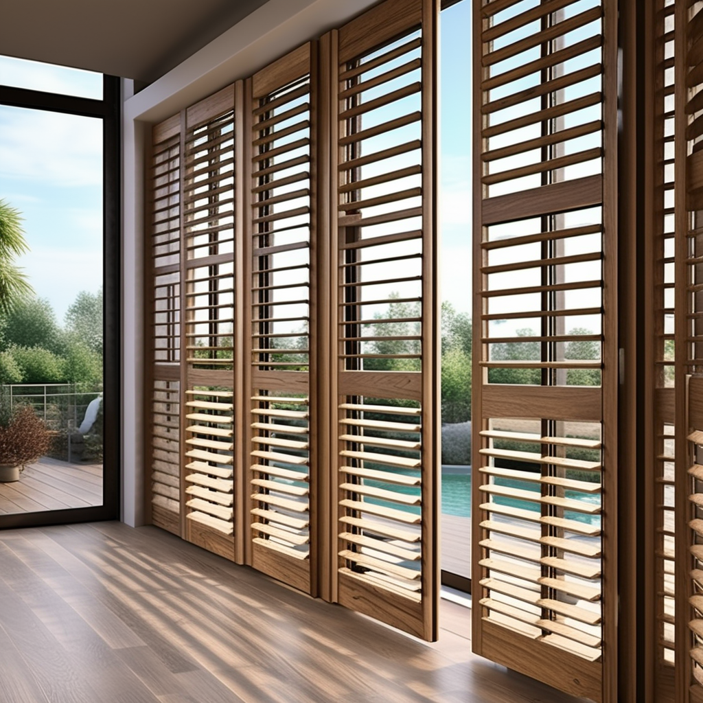 Wood Plantation Shutter Paulownia Wood Plantation Shutter With