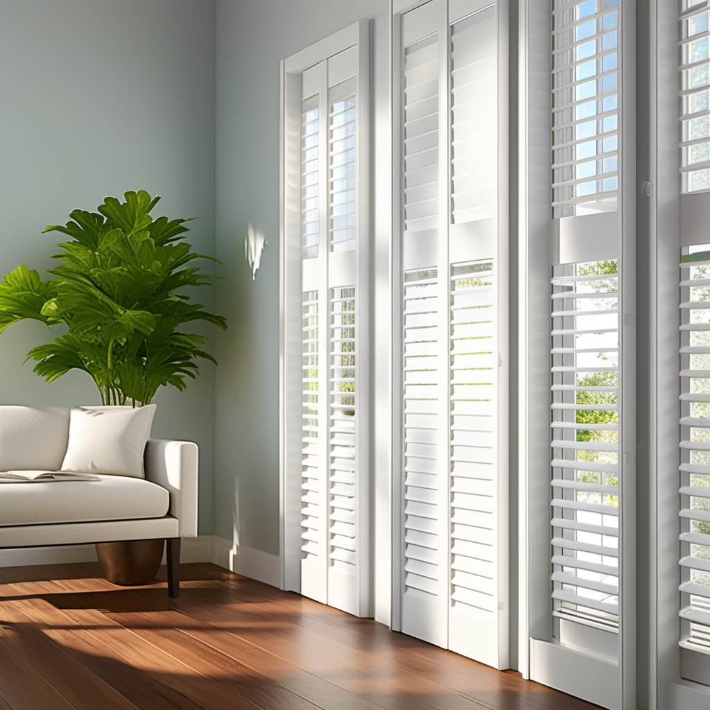 Moisture Resistance Anti-aging R-C High Quality Poly Plantation Shutters From China