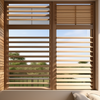 Wood Plantation Shutter Paulownia Wood Plantation Shutter with Customized Color And Shape from shandong China