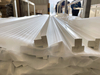 Modern Office Building PVC Plantation Shutters Components T Post