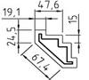 Factory Direct Custom C Vinyl 90degree Corner Post Poly Components for PVC Plantation Shutters Windows 